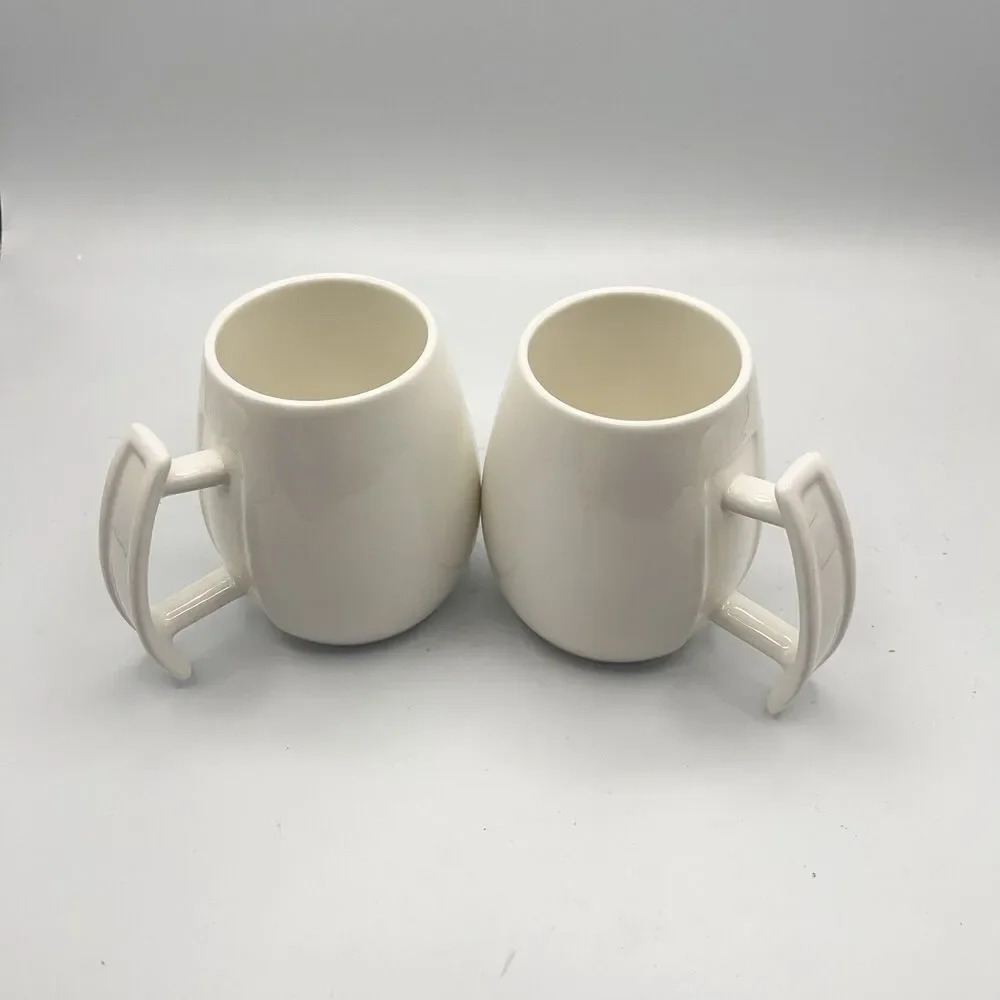 Williams Sonoma Boska White Ceramic Mug - Set Of 2